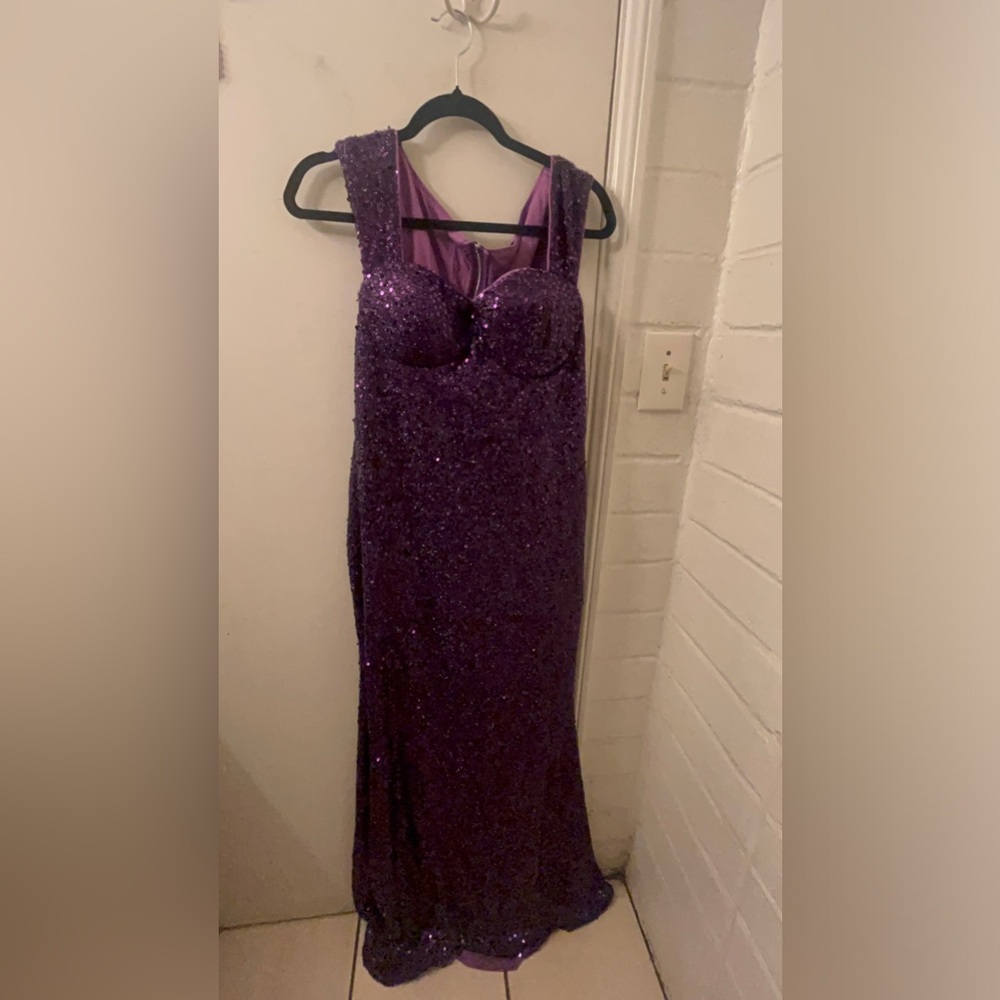 Purple Sequin Gown